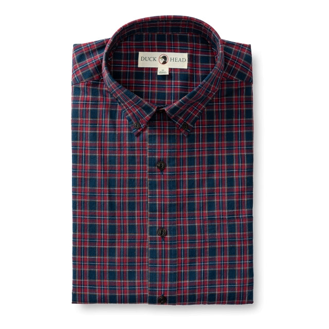 Men's Akins Plaid Cotton Slub Sport Shirt