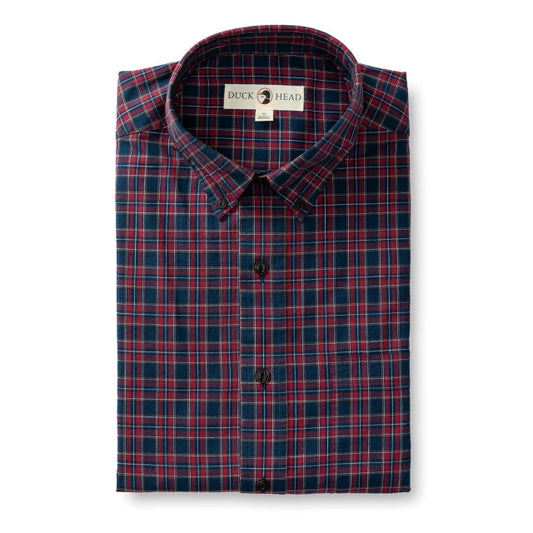 Men's Akins Plaid Cotton Slub Sport Shirt