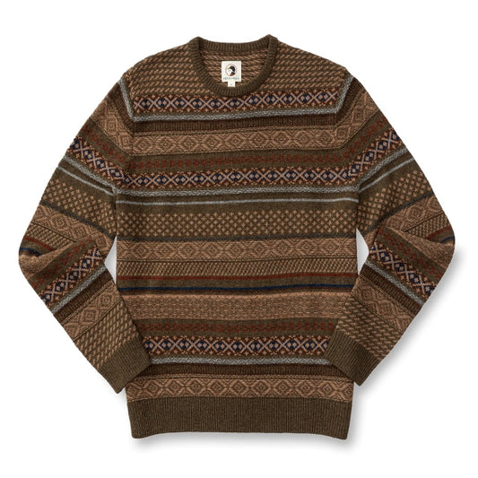 Men's Birch Fair Isle Merino Crewneck Sweater